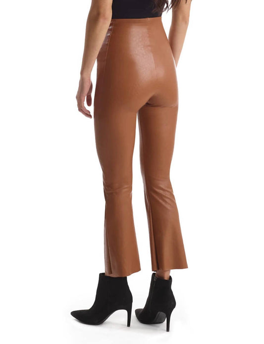 Commando - Faux Leather Crop Flare Legging