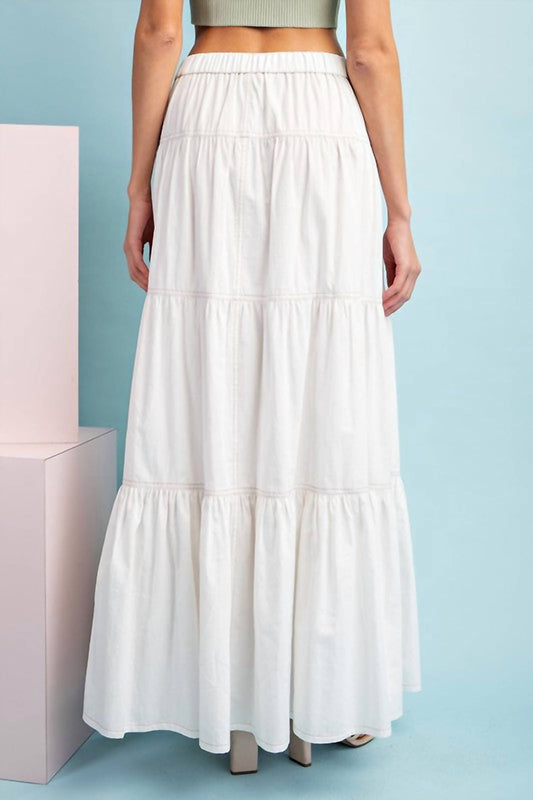 Ee:Some - A-line Tiered Maxi Skirt