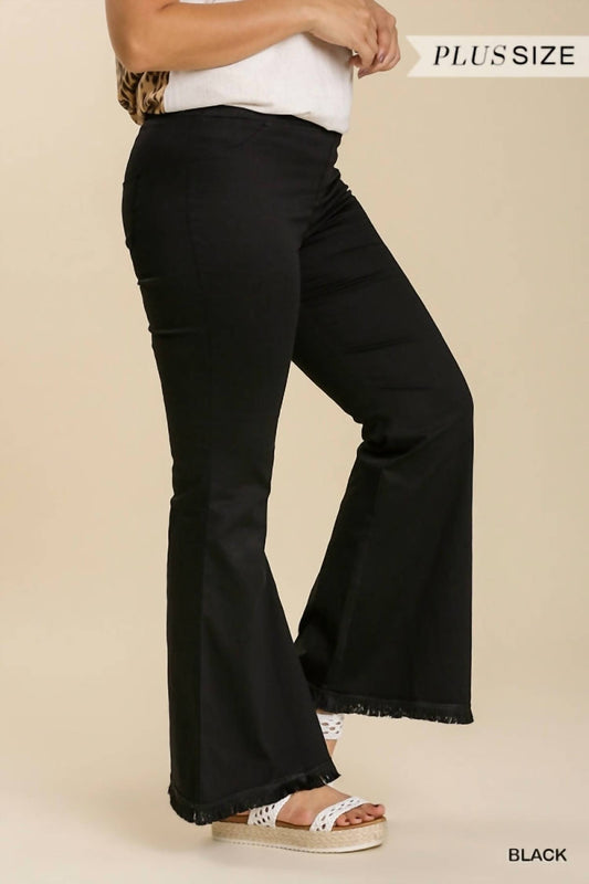 Umgee - Stretch Wide Flare Leg Pants (plus Size)