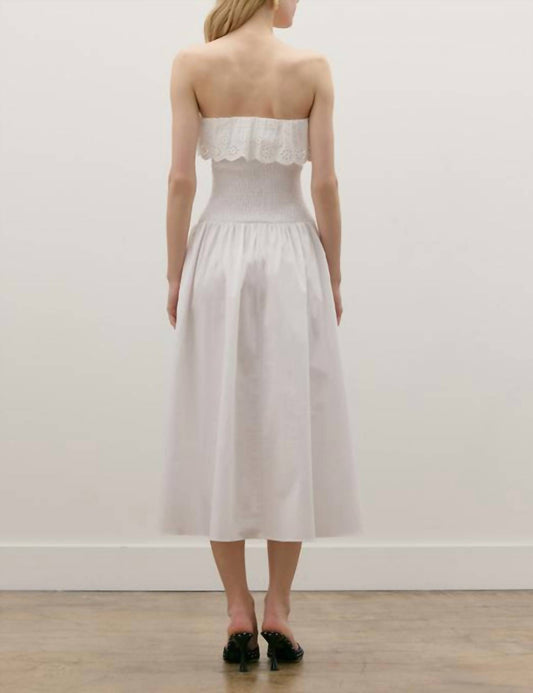 Maude - Rosebud Strapless Midi Dress