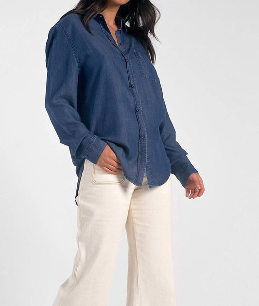 Elan - DENIM BUTTON DOWN SHIRT