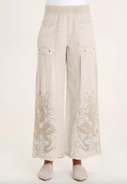 Xcvi - Pheodora Embroidered Wide Leg Pants
