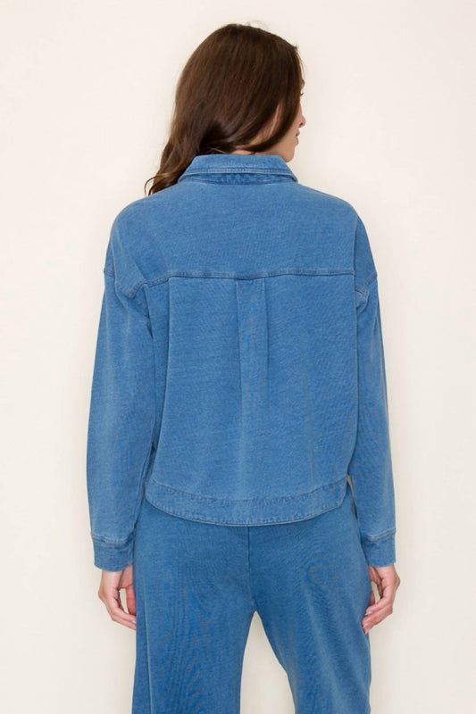 Tres Bien - Terry Crop Jacket And Drawstring Pants Set