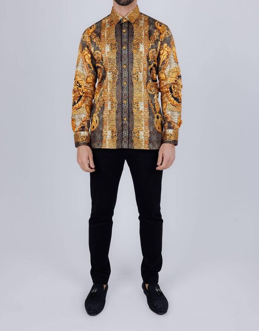 Barabas - Flarefrock Rhinestone Long Sleeve Shirt