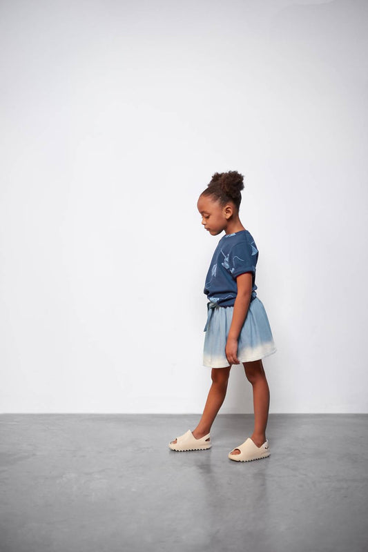 Omamimini - Denim Skirt with Belt