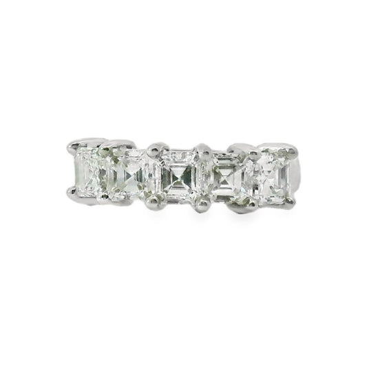 Martin Flyer - Women's 1/2 Way Around Asscher Cut Band Ring