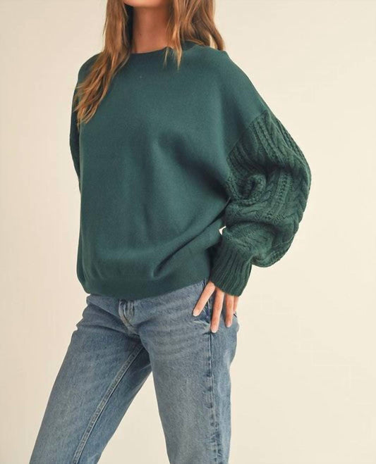 &Merci - Cable Sleeve Sweatshirt