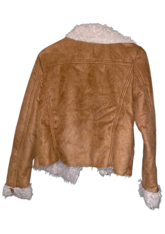 Love Tree - Women's Faux Shearling Long Sleeve Jacket