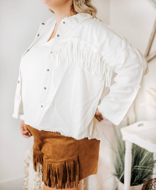 Andree By Unit - Feeling This Fringe Jacket - Plus