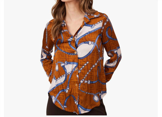 Astrid - Chain Button Down Blouse