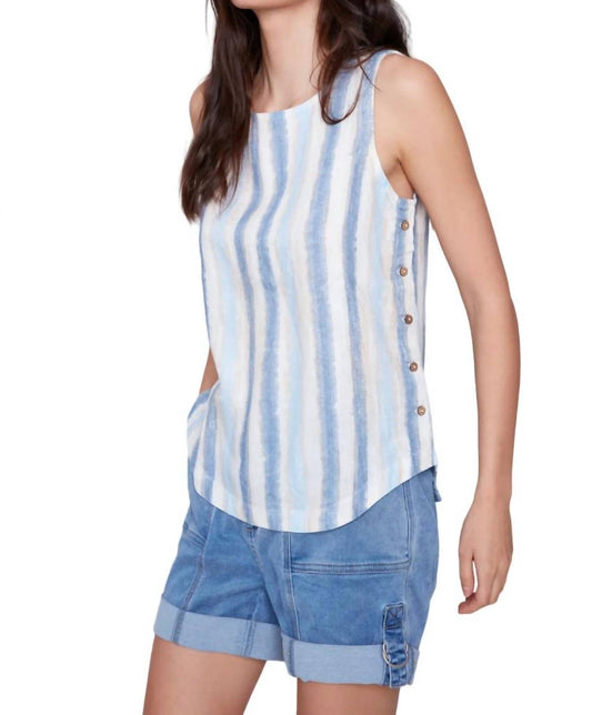 Charlie B - Side Button Linen Top