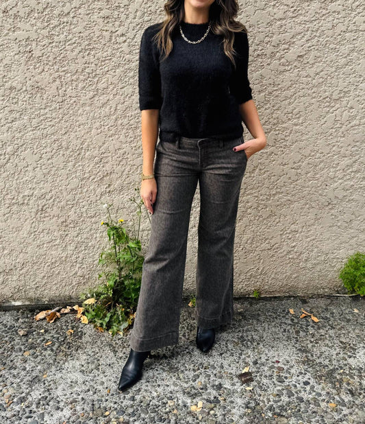 Hidden - Low-rise Flared Leg Trousers