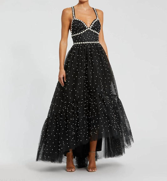 Mac Duggal - Pearl Beaded High Low Gown