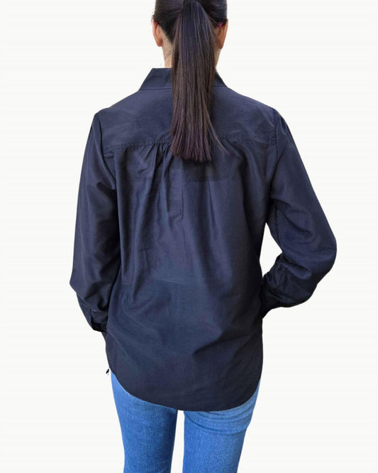 Go By Go Silk - Go Side Hustle Collared Button Top