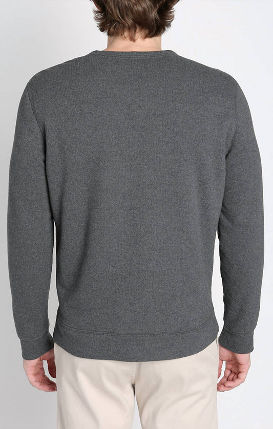 Jachs New York - Kent Recycled Jacquard Sherpa Lined Crewneck Sweater