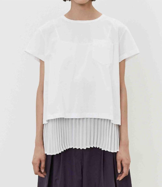 Meimeij - Short Sleeve Layered Blouse
