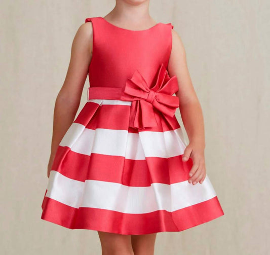 Abel & Lula - Girls' Stripe Ribbon Dress
