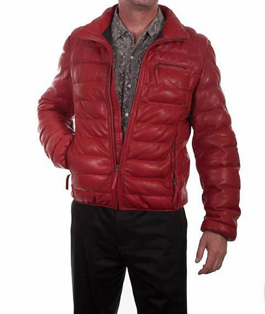 Scully - Men's Ribbed Leather Jacket