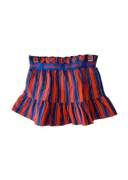 Bonmot - Girl's Vertical Stripes Mini Skirt
