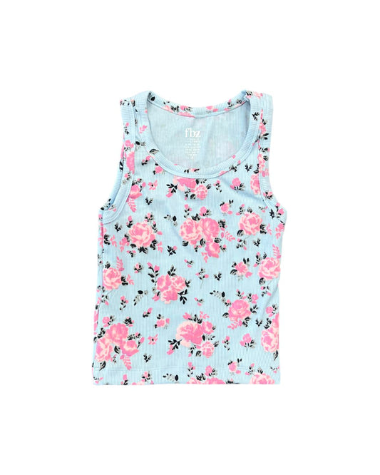 Flowers By Zoe - Girls Rose Rib Tank