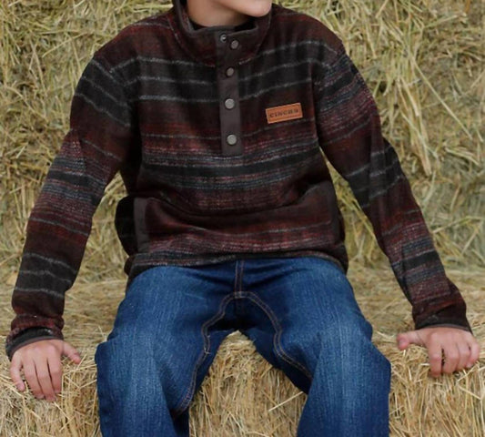 Cinch - Boys 1/4-snap Polar Fleece Pullover Sweatshirt