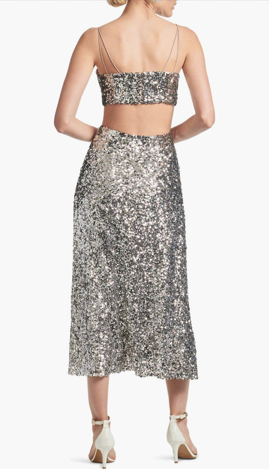 Sachin & Babi - Roux Sequin Cutout Midi Dress