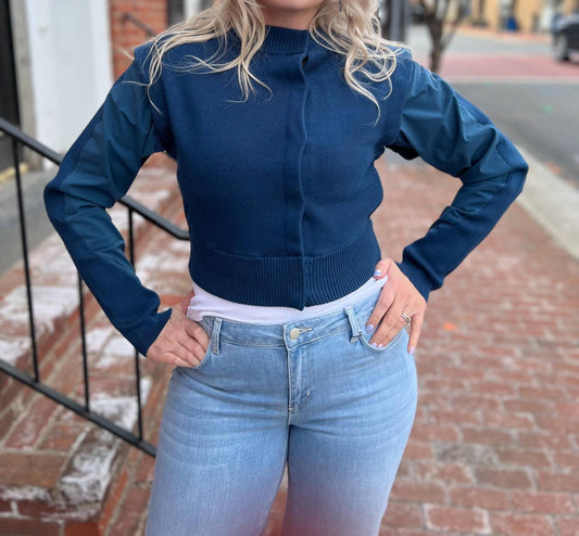 Nfp - CROPPED JACKET W/DETACHABLE SLEEVE