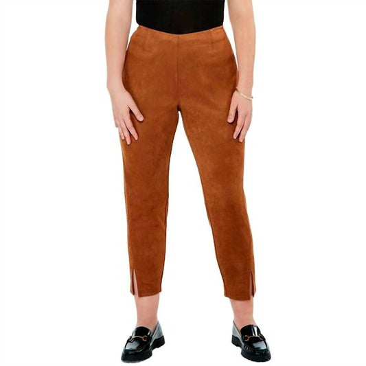 Nic + Zoe - Seams Suede Slim Pant
