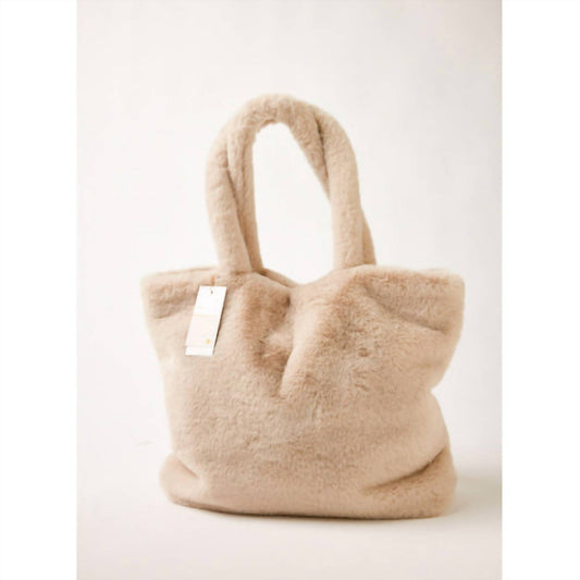 Mersea - Women's Cozy Cabin Faux Fur Tote Bag