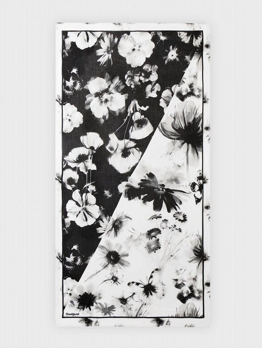 Desigual - FLORAL DENIM FOULARD SCARF