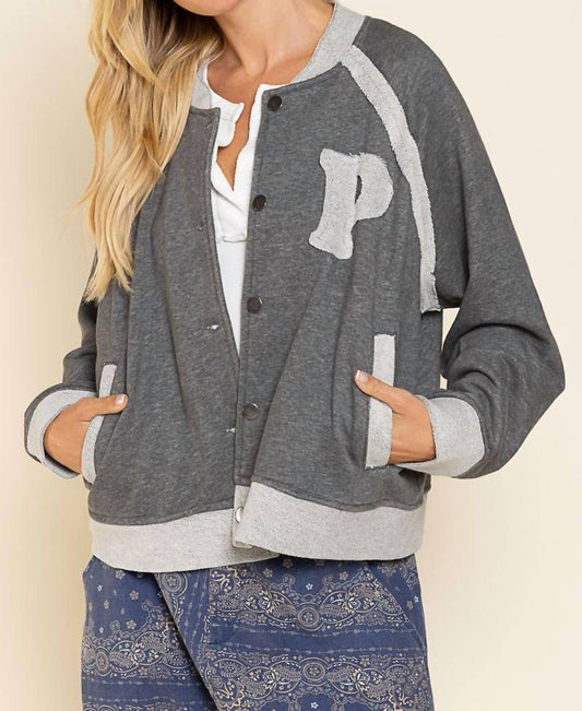 Pol - French Terry Baseball Jacket