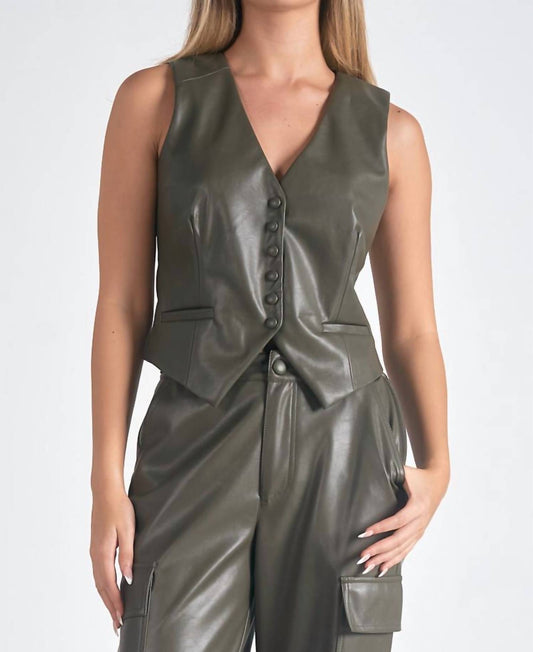 Elan - FAUX LEATHER VEST