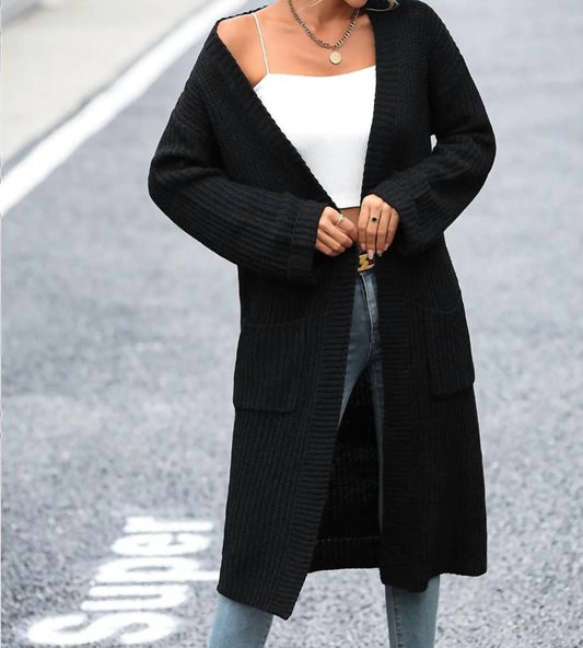 Epretty - Knit Long Open Cardigan