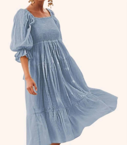 Bibi - Sheered Swiss Dot Tiered Dress