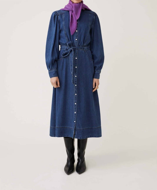 Suncoo - CHONA LONG SLEEVE DENIM SHIRTDRESS