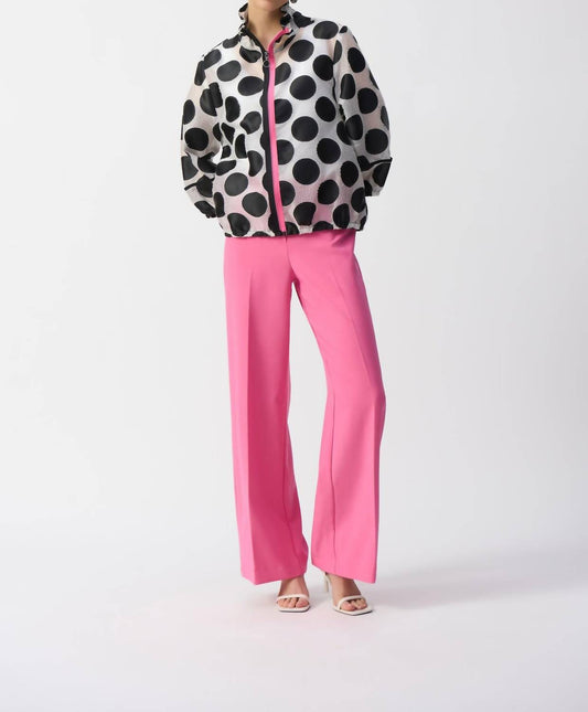 Joseph Ribkoff - Polka-dot Relaxed Fit Jacket