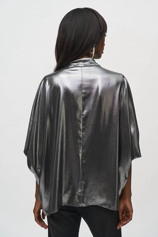 Joseph Ribkoff - Metallic Wrap Top