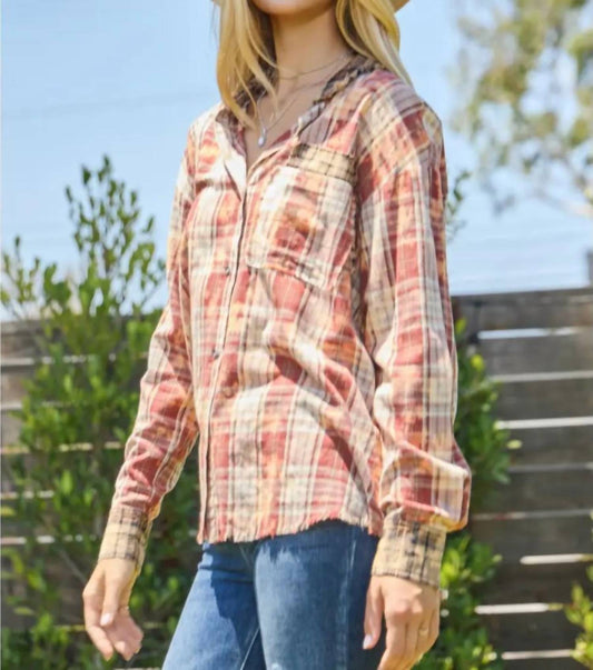 Faire - Bleached Plaid Shirt