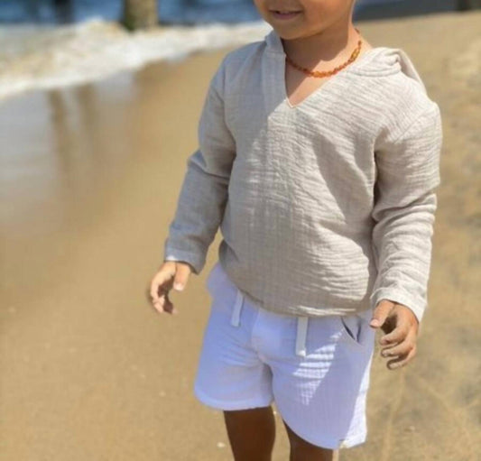 Me & Henry - Kid's St Ives Gauze Hooded Top