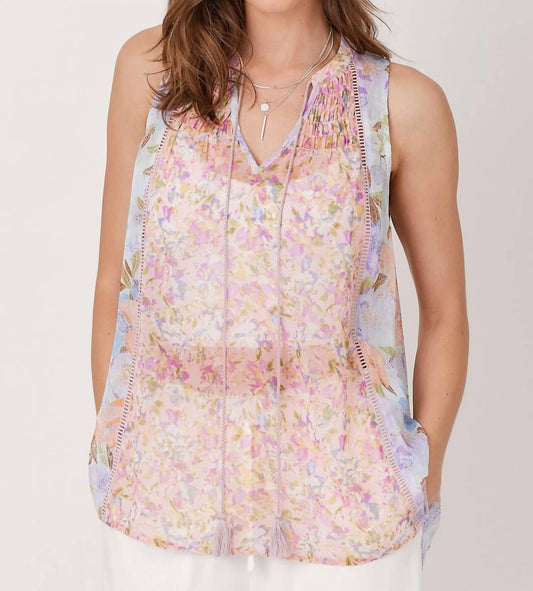 Mystree - Mixed Print Flowy Top