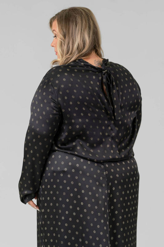 Vince - Sun Dot Mock Neck Blouse - Plus