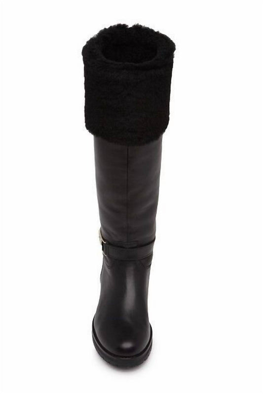 Versace - Women's Fur Tall Leather Boots