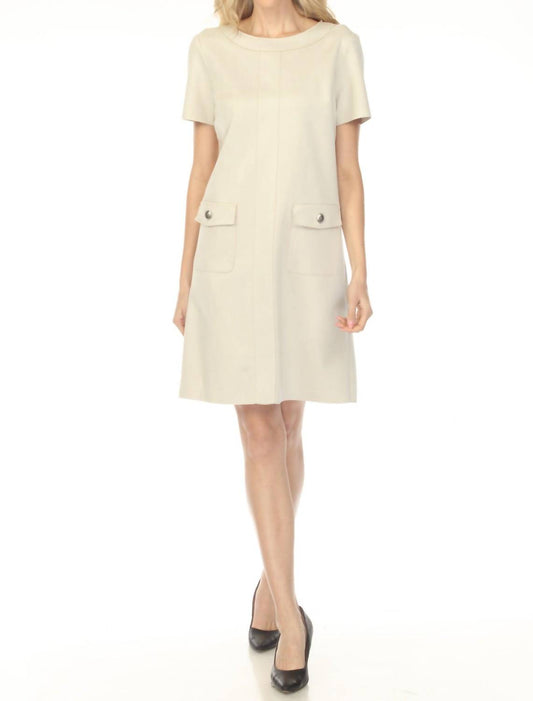 Joseph Ribkoff - Scuba Suede Shift Dress