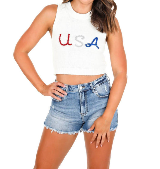 Le Lis - Land I Love USA Crop Top