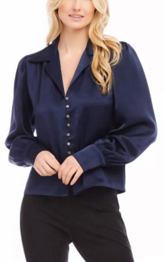Karen Kane - Shirred Satin Blouse