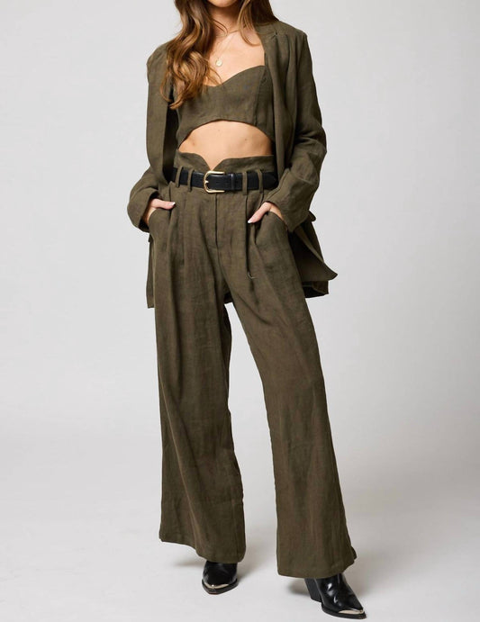 Stillwater - Stretch Linen Knotch Waist Pants