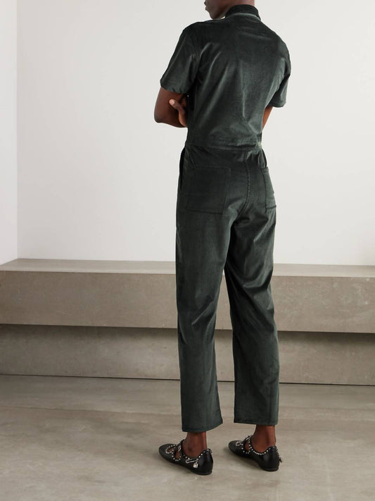 Rivet Utility - Worker Corduroy Short Sleeve Jumpsuit