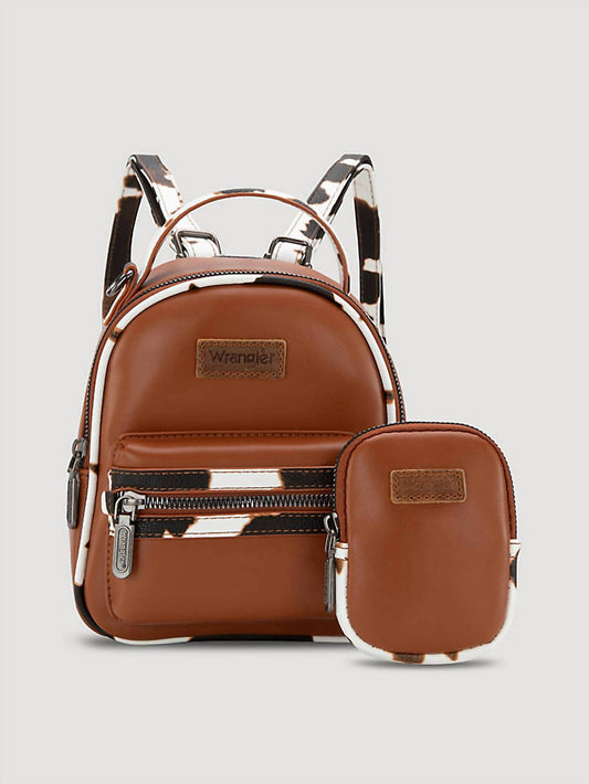 Wrangler - Mini backpack with cow print trim