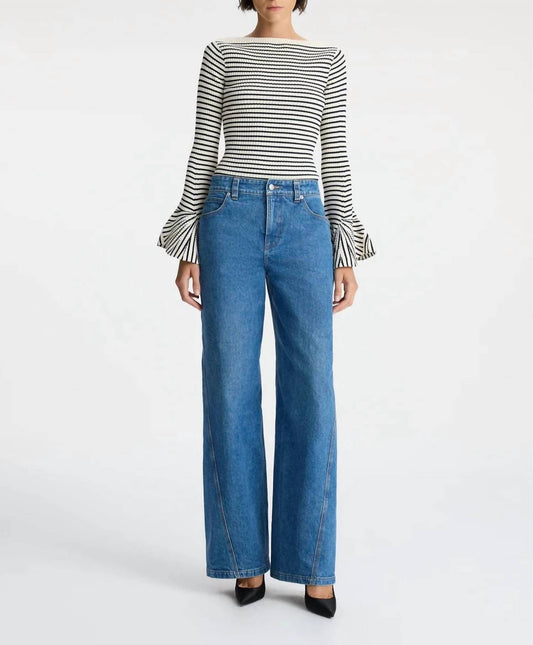 A.L.C. - Striped Aster Knit Top
