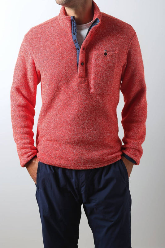 Relwen - Terry Snap-zip Mock Sweater